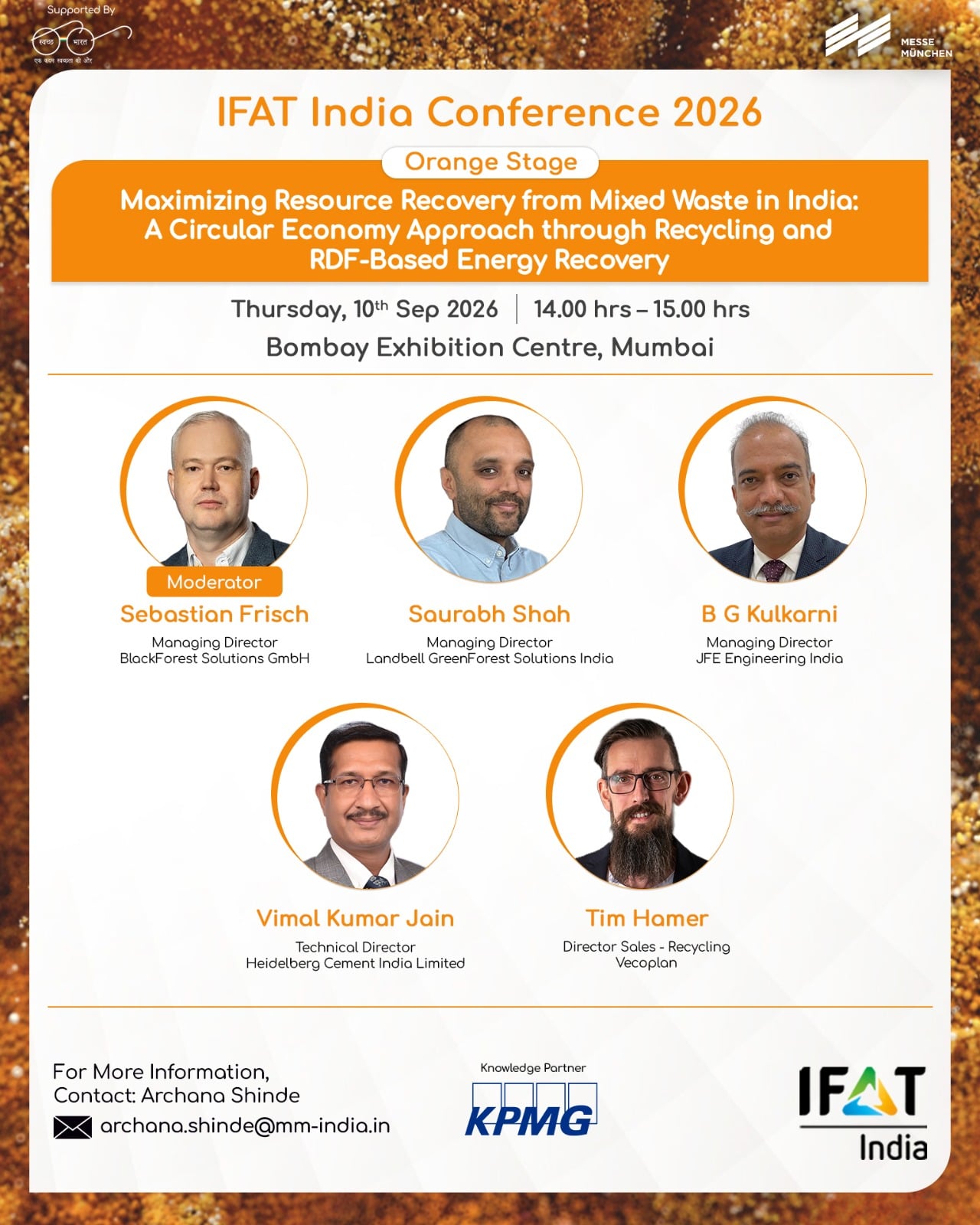 IFAT India 2026 | Orange Stage: Aus Abfall werden Ressourcen 2 IFAT India Orange Stage 2